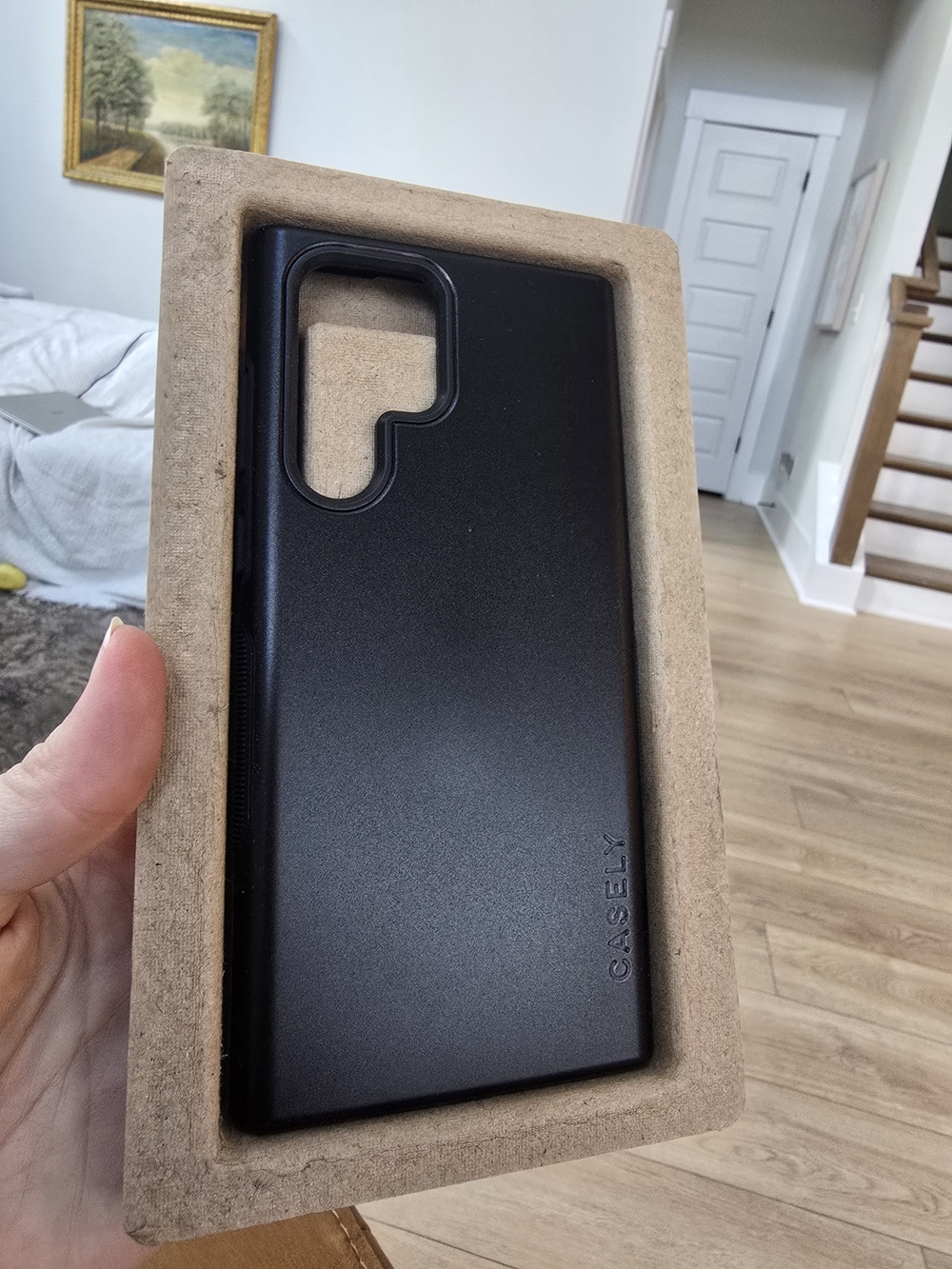 Casely Bold Samsung Galazy S22 Ultra - Black On Black Protective Phone Case